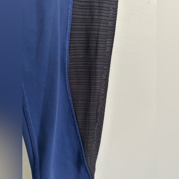 Ivy Park Yoga Athleisure Mesh Leggings Blue & Black Size XS - Picture 6 of 12